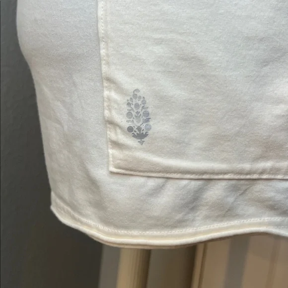 FP Movement by Free People Hot Shot T-Shirt Romper V-Neck Bleached Clay XS NEW - Picture 11 of 11